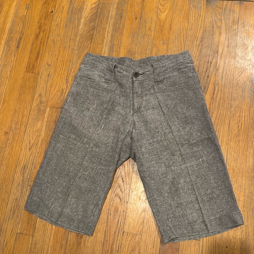 Boutique Bermuda Shorts - khaki - linen look - sz 8